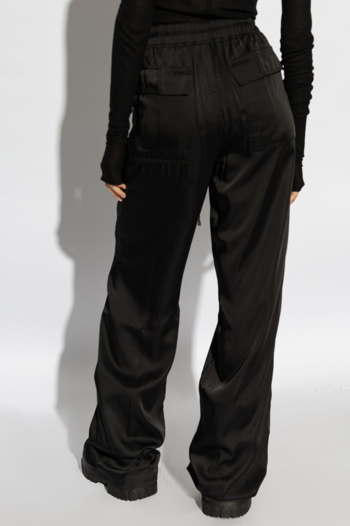 パンツ RICK OWENS SS25 Rick Owens Trousers Black (RP01E7325 SCH09) Black Trousers with pockets Rick Owens - Vitkac Italy